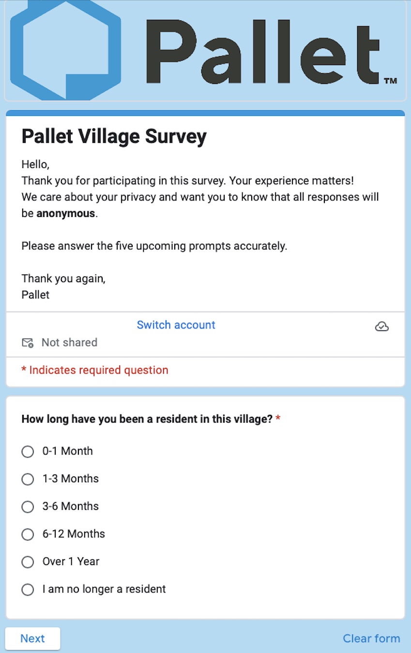 Google Forms Survey